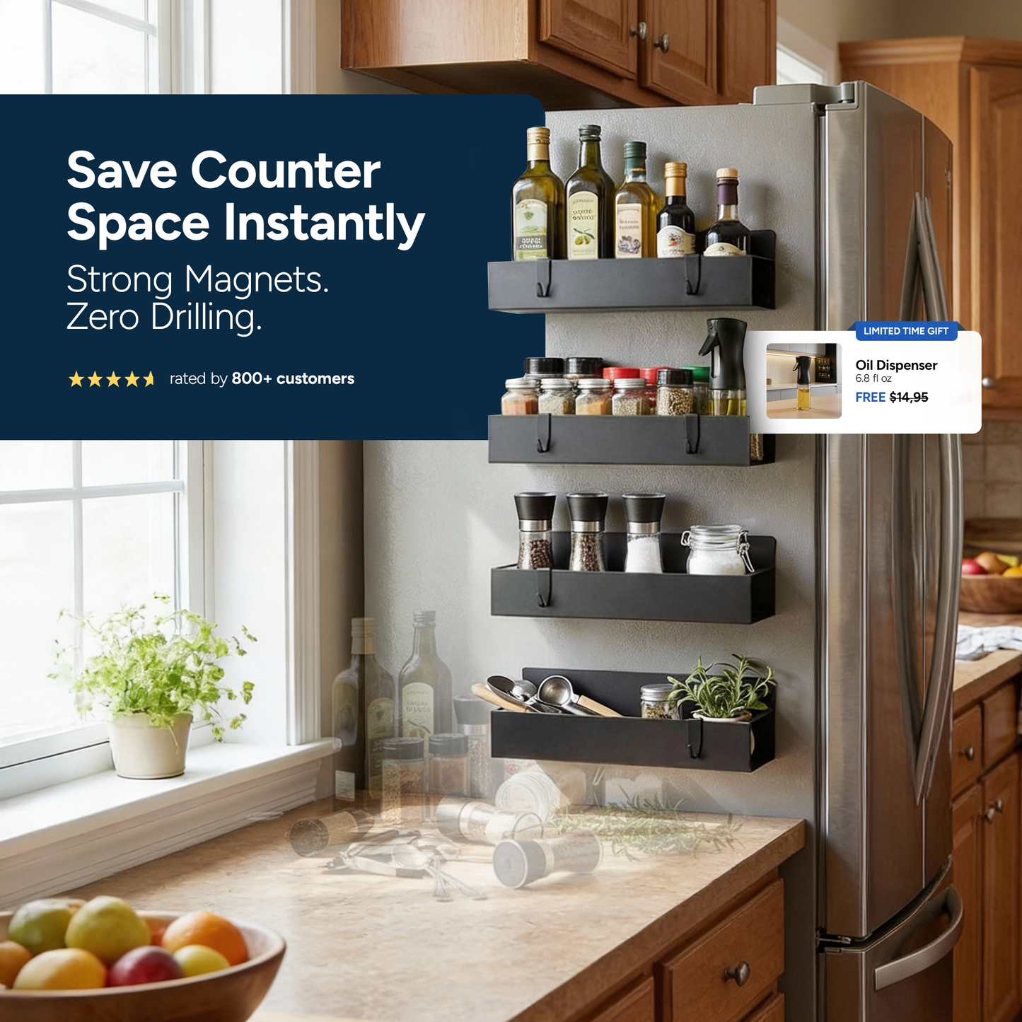 Magnetic Spice Storage Racks